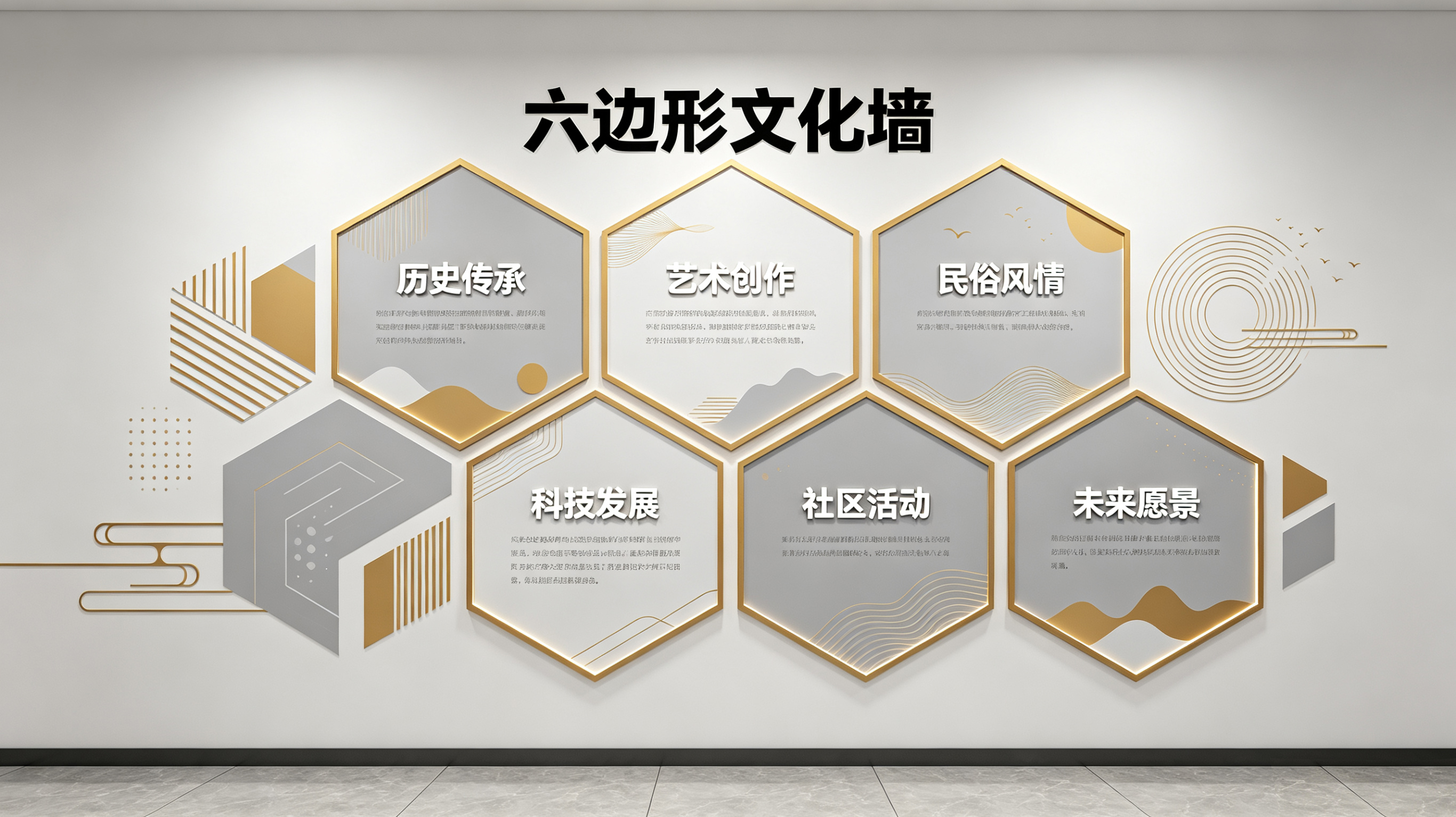 绥阳企业文化墙 | 六边形信息美学